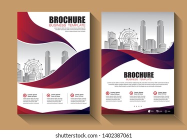 Business abstract vector template. Brochure design, cover modern layout, annual report, poster, flyer in A4 with colorful triangles, geometric shapes for tech, science, market with light background