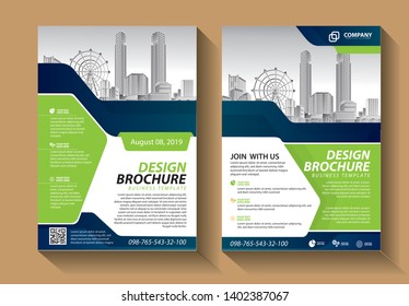 Business abstract vector template. Brochure design, cover modern layout, annual report, poster, flyer in A4 with colorful triangles, geometric shapes for tech, science, market with light background