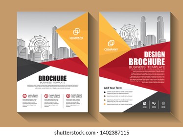 Business abstract vector template. Brochure design, cover modern layout, annual report, poster, flyer in A4 with colorful triangles, geometric shapes for tech, science, market with light background