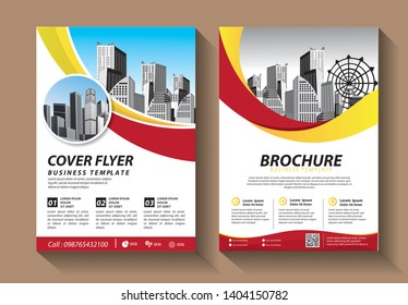 Business abstract vector template. Brochure design, cover modern layout, annual report, poster, flyer in A4 with colorful triangles, geometric shapes for tech, science, market with light background