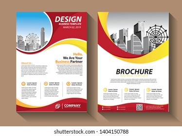 Business abstract vector template. Brochure design, cover modern layout, annual report, poster, flyer in A4 with colorful triangles, geometric shapes for tech, science, market with light background