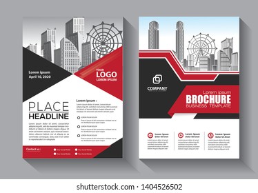 Business abstract vector template. Brochure design, cover modern layout, annual report, poster, flyer in A4 with colorful triangles, geometric shapes for tech, science, market with light background