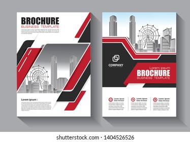 Business abstract vector template. Brochure design, cover modern layout, annual report, poster, flyer in A4 with colorful triangles, geometric shapes for tech, science, market with light background