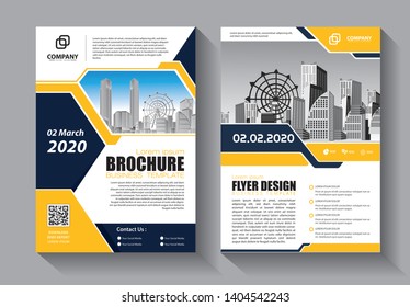 Business abstract vector template. Brochure design, cover modern layout, annual report, poster, flyer in A4 with colorful triangles, geometric shapes for tech, science, market with light background