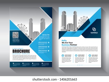 Business abstract vector template. Brochure design, cover modern layout, annual report, poster, flyer in A4 with colorful triangles, geometric shapes for tech, science, market with light background
