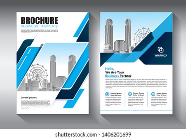 Business abstract vector template. Brochure design, cover modern layout, annual report, poster, flyer in A4 with colorful triangles, geometric shapes for tech, science, market with light background