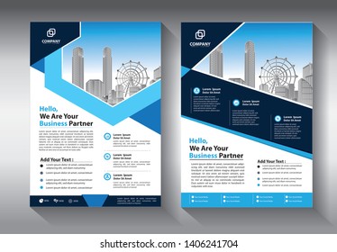 Business abstract vector template. Brochure design, cover modern layout, annual report, poster, flyer in A4 with colorful triangles, geometric shapes for tech, science, market with light background