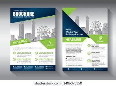 Business abstract vector template. Brochure design, cover modern layout, annual report, poster, flyer in A4 with colorful triangles, geometric shapes for tech, science, market with light background
