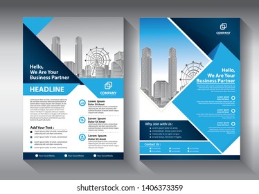 Business abstract vector template. Brochure design, cover modern layout, annual report, poster, flyer in A4 with colorful triangles, geometric shapes for tech, science, market with light background