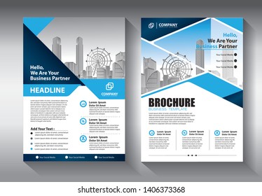 Business abstract vector template. Brochure design, cover modern layout, annual report, poster, flyer in A4 with colorful triangles, geometric shapes for tech, science, market with light background