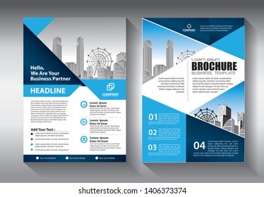 Business abstract vector template. Brochure design, cover modern layout, annual report, poster, flyer in A4 with colorful triangles, geometric shapes for tech, science, market with light background