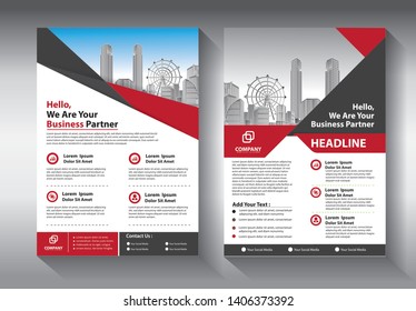 Business abstract vector template. Brochure design, cover modern layout, annual report, poster, flyer in A4 with colorful triangles, geometric shapes for tech, science, market with light background