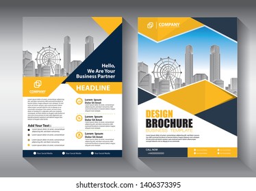 Business abstract vector template. Brochure design, cover modern layout, annual report, poster, flyer in A4 with colorful triangles, geometric shapes for tech, science, market with light background