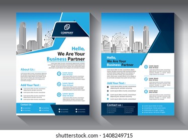 Business abstract vector template. Brochure design, cover modern layout, annual report, poster, flyer in A4 with colorful triangles, geometric shapes for tech, science, market with light background