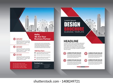 Business abstract vector template. Brochure design, cover modern layout, annual report, poster, flyer in A4 with colorful triangles, geometric shapes for tech, science, market with light background