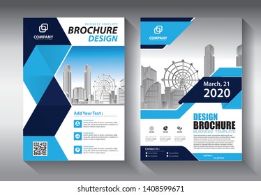 Business abstract vector template. Brochure design, cover modern layout, annual report, poster, flyer in A4 with colorful triangles, geometric shapes for tech, science, market with light background