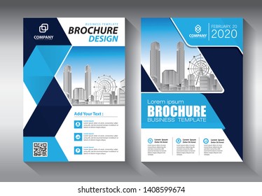 Business abstract vector template. Brochure design, cover modern layout, annual report, poster, flyer in A4 with colorful triangles, geometric shapes for tech, science, market with light background