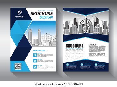 Business abstract vector template. Brochure design, cover modern layout, annual report, poster, flyer in A4 with colorful triangles, geometric shapes for tech, science, market with light background