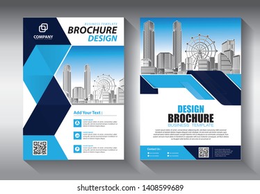 Business abstract vector template. Brochure design, cover modern layout, annual report, poster, flyer in A4 with colorful triangles, geometric shapes for tech, science, market with light background