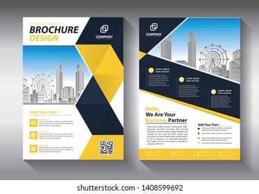 Business abstract vector template. Brochure design, cover modern layout, annual report, poster, flyer in A4 with colorful triangles, geometric shapes for tech, science, market with light background