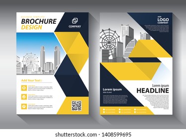 Business abstract vector template. Brochure design, cover modern layout, annual report, poster, flyer in A4 with colorful triangles, geometric shapes for tech, science, market with light background