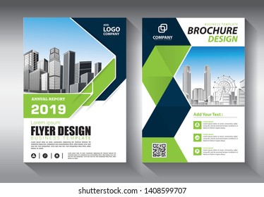 Business abstract vector template. Brochure design, cover modern layout, annual report, poster, flyer in A4 with colorful triangles, geometric shapes for tech, science, market with light background