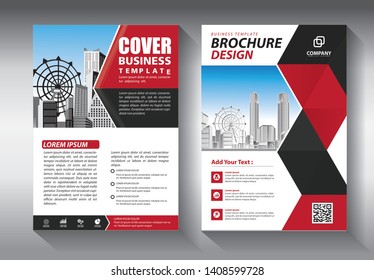 Business abstract vector template. Brochure design, cover modern layout, annual report, poster, flyer in A4 with colorful triangles, geometric shapes for tech, science, market with light background