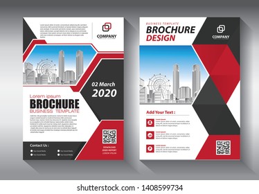 Business abstract vector template. Brochure design, cover modern layout, annual report, poster, flyer in A4 with colorful triangles, geometric shapes for tech, science, market with light background