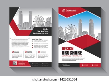 Business abstract vector template. Brochure design, cover modern layout, annual report, poster, flyer in A4 with colorful triangles, geometric shapes for tech, science, market with light background
