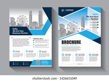 Business abstract vector template. Brochure design, cover modern layout, annual report, poster, flyer in A4 with colorful triangles, geometric shapes for tech, science, market with light background