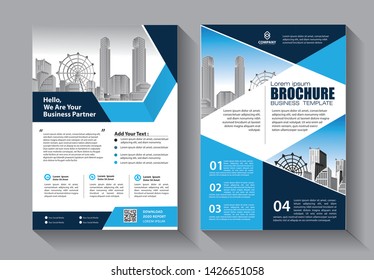 Business abstract vector template. Brochure design, cover modern layout, annual report, poster, flyer in A4 with colorful triangles, geometric shapes for tech, science, market with light background