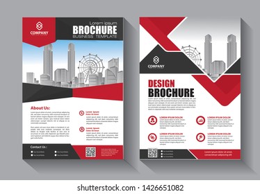 Business abstract vector template. Brochure design, cover modern layout, annual report, poster, flyer in A4 with colorful triangles, geometric shapes for tech, science, market with light background