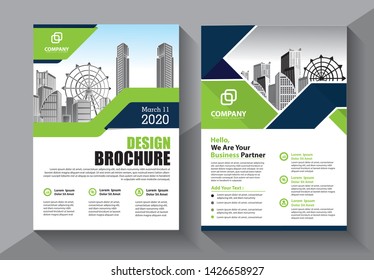 Business abstract vector template. Brochure design, cover modern layout, annual report, poster, flyer in A4 with colorful triangles, geometric shapes for tech, science, market with light background