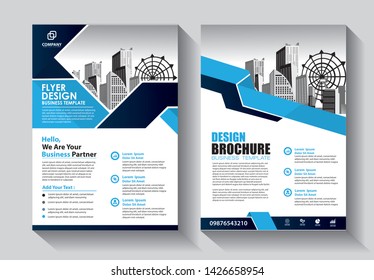 Business abstract vector template. Brochure design, cover modern layout, annual report, poster, flyer in A4 with colorful triangles, geometric shapes for tech, science, market with light background