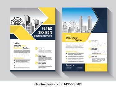 Business abstract vector template. Brochure design, cover modern layout, annual report, poster, flyer in A4 with colorful triangles, geometric shapes for tech, science, market with light background