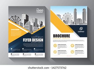 Business abstract vector template. Brochure design, cover modern layout, annual report, poster, flyer in A4 with colorful triangles, geometric shapes for tech, science, market with light background