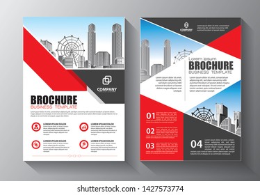 Business abstract vector template. Brochure design, cover modern layout, annual report, poster, flyer in A4 with colorful triangles, geometric shapes for tech, science, market with light background