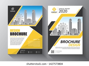 Business abstract vector template. Brochure design, cover modern layout, annual report, poster, flyer in A4 with colorful triangles, geometric shapes for tech, science, market with light background