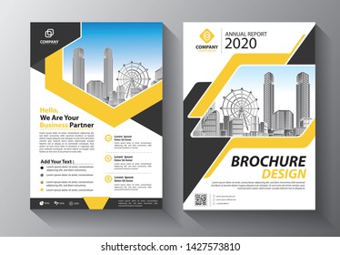 Business abstract vector template. Brochure design, cover modern layout, annual report, poster, flyer in A4 with colorful triangles, geometric shapes for tech, science, market with light background