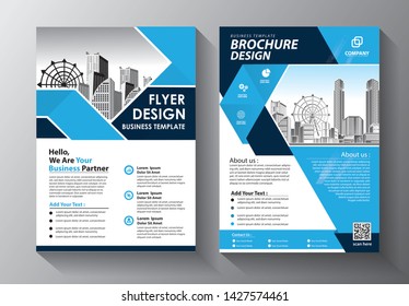 Business abstract vector template. Brochure design, cover modern layout, annual report, poster, flyer in A4 with colorful triangles, geometric shapes for tech, science, market with light background