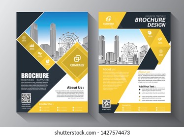 Business abstract vector template. Brochure design, cover modern layout, annual report, poster, flyer in A4 with colorful triangles, geometric shapes for tech, science, market with light background