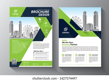 Business abstract vector template. Brochure design, cover modern layout, annual report, poster, flyer in A4 with colorful triangles, geometric shapes for tech, science, market with light background