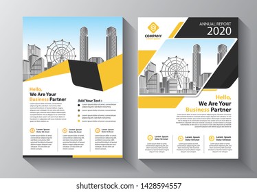 Business abstract vector template. Brochure design, cover modern layout, annual report, poster, flyer in A4 with colorful triangles, geometric shapes for tech, science, market with light background