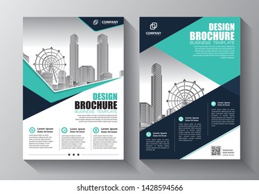 Business abstract vector template. Brochure design, cover modern layout, annual report, poster, flyer in A4 with colorful triangles, geometric shapes for tech, science, market with light background