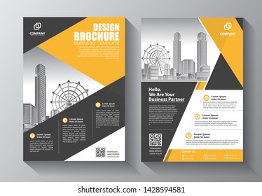 Business abstract vector template. Brochure design, cover modern layout, annual report, poster, flyer in A4 with colorful triangles, geometric shapes for tech, science, market with light background