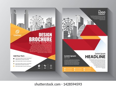Business abstract vector template. Brochure design, cover modern layout, annual report, poster, flyer in A4 with colorful triangles, geometric shapes for tech, science, market with light background