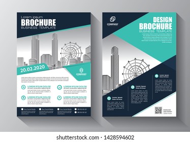 Business abstract vector template. Brochure design, cover modern layout, annual report, poster, flyer in A4 with colorful triangles, geometric shapes for tech, science, market with light background