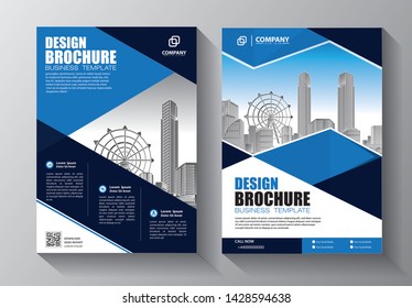 Business abstract vector template. Brochure design, cover modern layout, annual report, poster, flyer in A4 with colorful triangles, geometric shapes for tech, science, market with light background