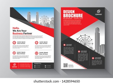 Business abstract vector template. Brochure design, cover modern layout, annual report, poster, flyer in A4 with colorful triangles, geometric shapes for tech, science, market with light background