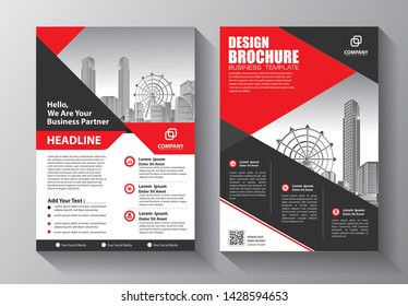 Business abstract vector template. Brochure design, cover modern layout, annual report, poster, flyer in A4 with colorful triangles, geometric shapes for tech, science, market with light background